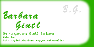 barbara gintl business card